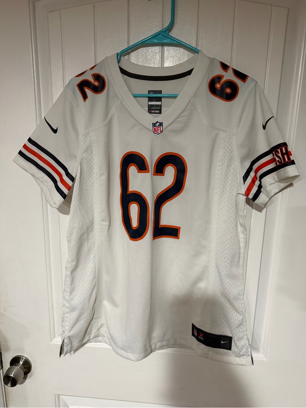 Nike White Chicago Bears Lucas Patrick #62 Jersey